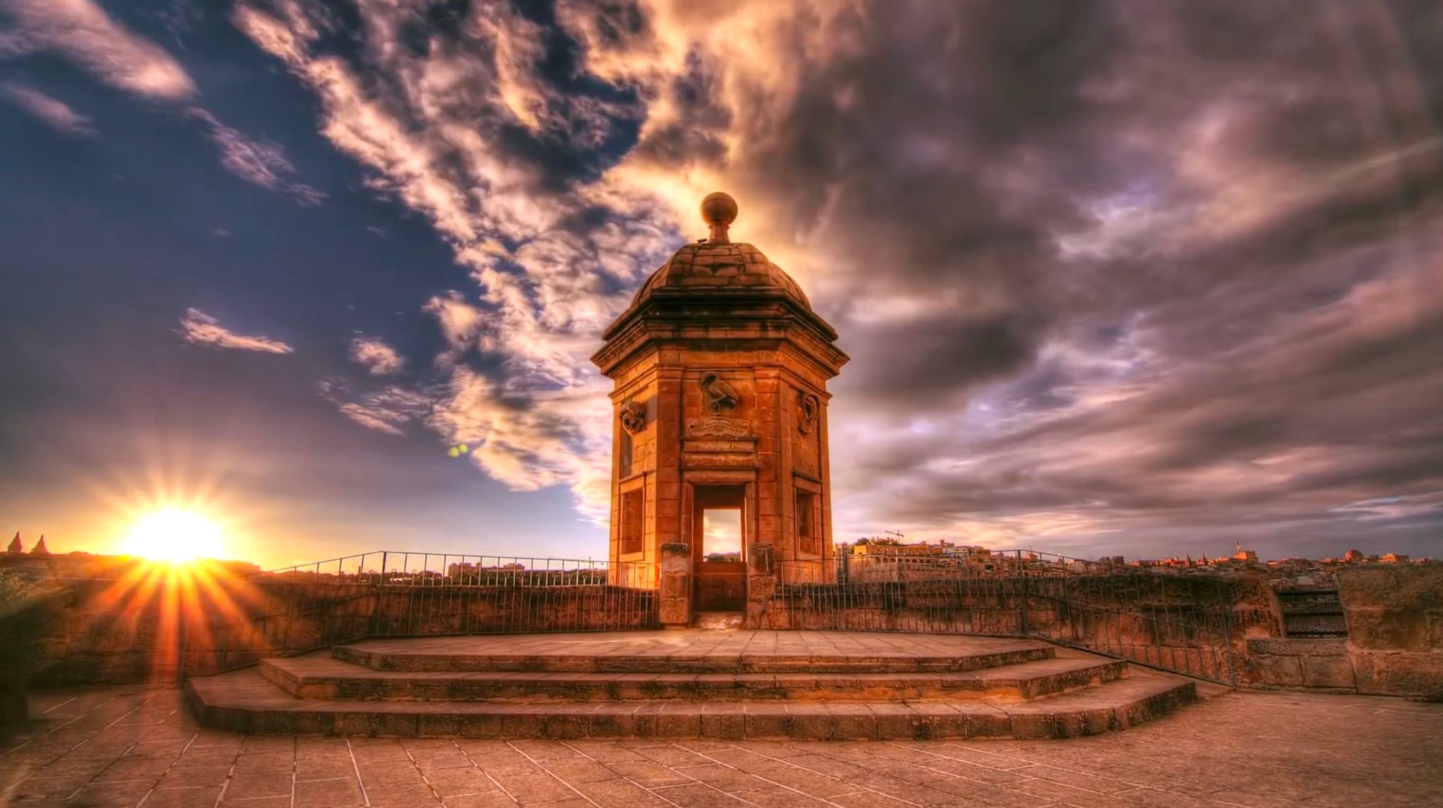 Malta-history-small-temple-with-a-sunset