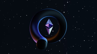 A picture showing Ethereum's logo